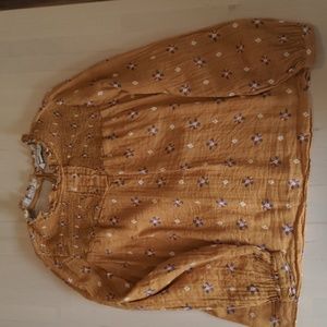 Sonoma Peasant Blouse Gold Size XL